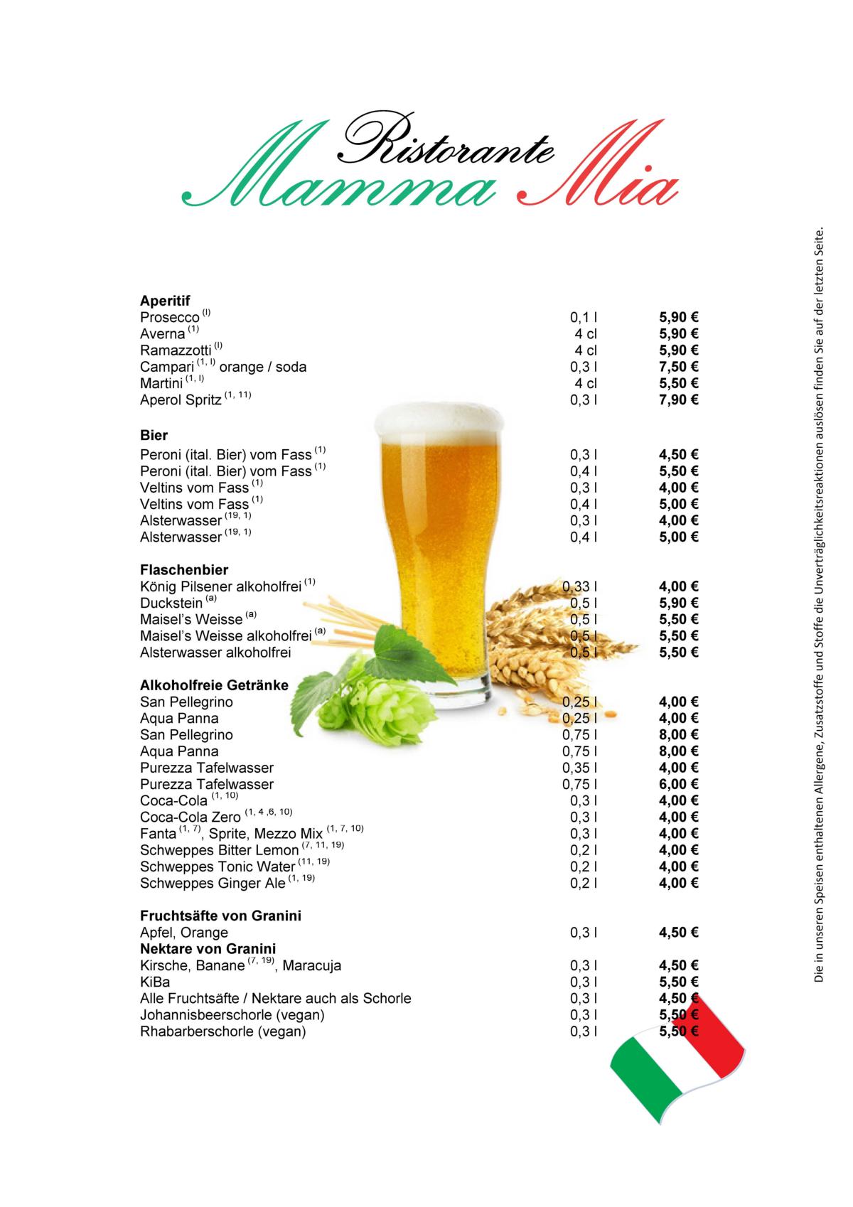 Mamma Mia Bremerhaven Speisekarte